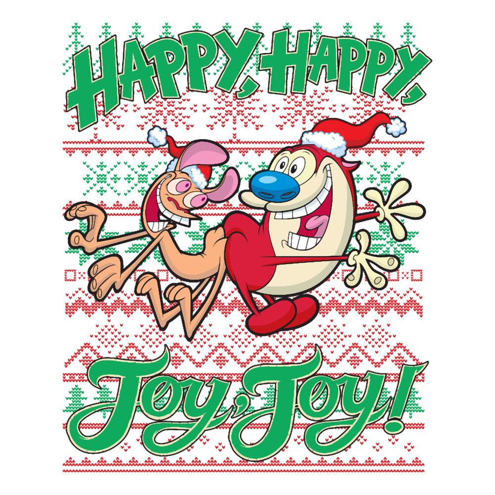 Ren and Stimpy Christmas Happy, Happy, Joy Ugly Sweater Style.png
