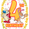 Ren and Stimpy Vintage Gold Happy Happy 4th Birthday.png