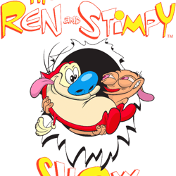 the ren amp stimpy show colorful retro smash