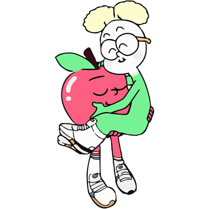 Cute apple and onion couple .png