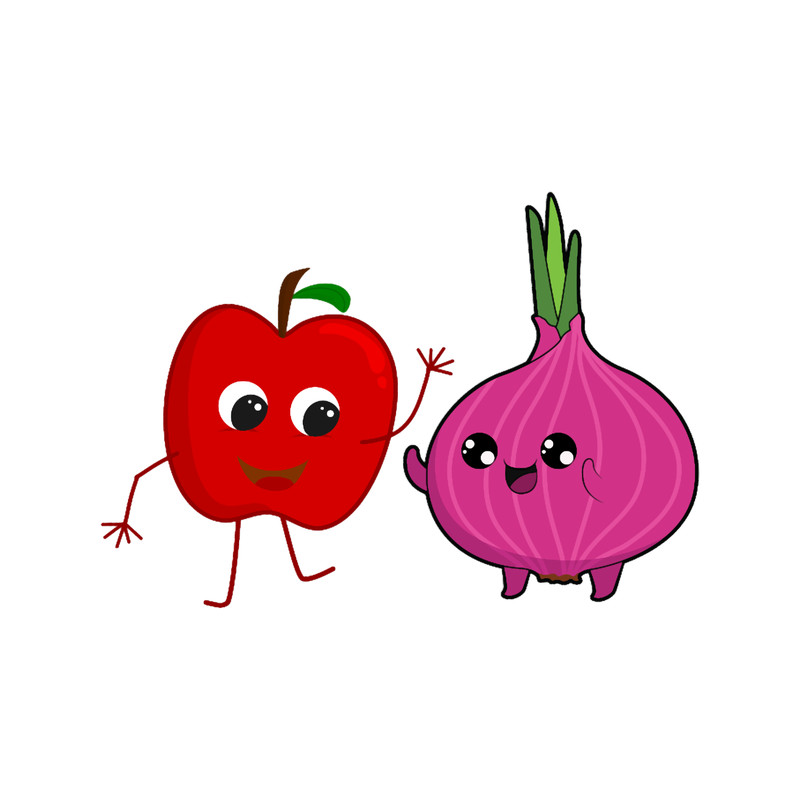 Funny Apple and Onion .png