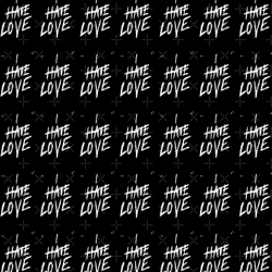i hate love phone case graphic