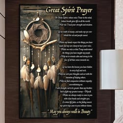 dreamcatcher native american great spirit prayer poster wall art decor best gift