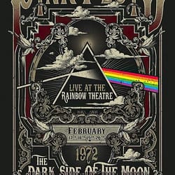 pink floyd poster - dark side of the moon tour- live at the rainbow theatre