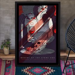 queens of the stone age november 15, 2023 the o2 arena london, uk poster unframe