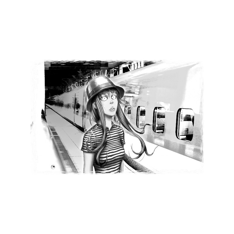 Girl at the Train Station .png