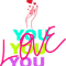 Retro Style Mutli Color I Love You.png