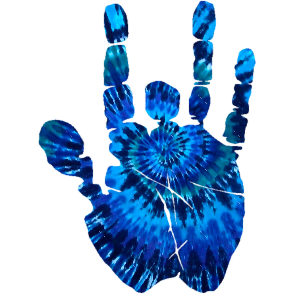 Groovy Tie Dye Psychedelic Blue Jerry Hand .png