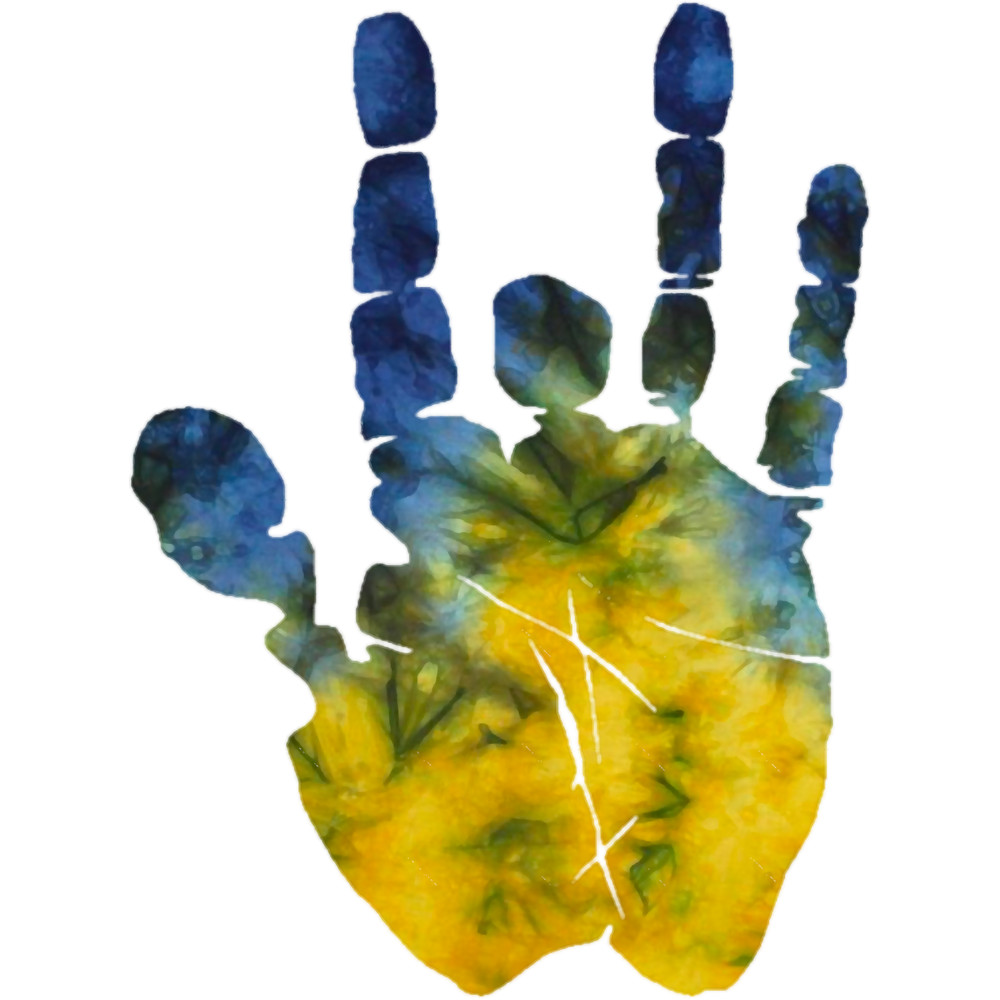 Groovy Tie Dye Psychedelic Yellow and Blue Jerry Hand .png