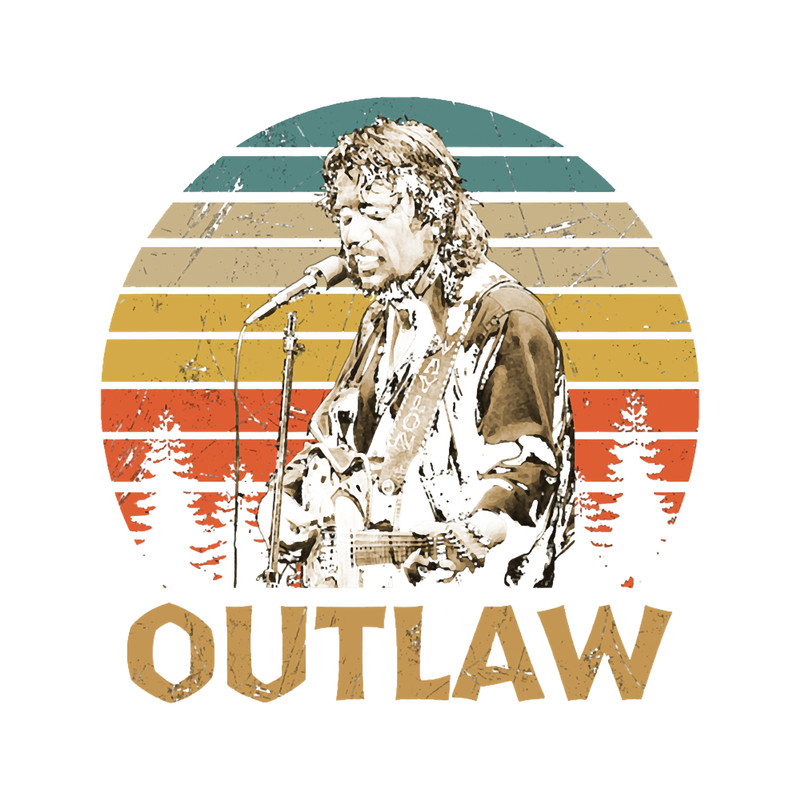 Music Retro Vintage Jerry Garcia_s Outlaw .png