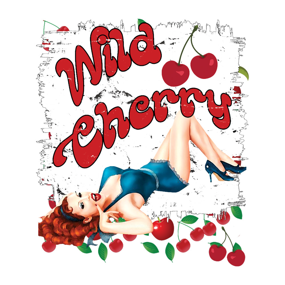 Wild Cherry - Red Haired Pin-Up Grunge Art WW2 Bomber Cherries Classic .png
