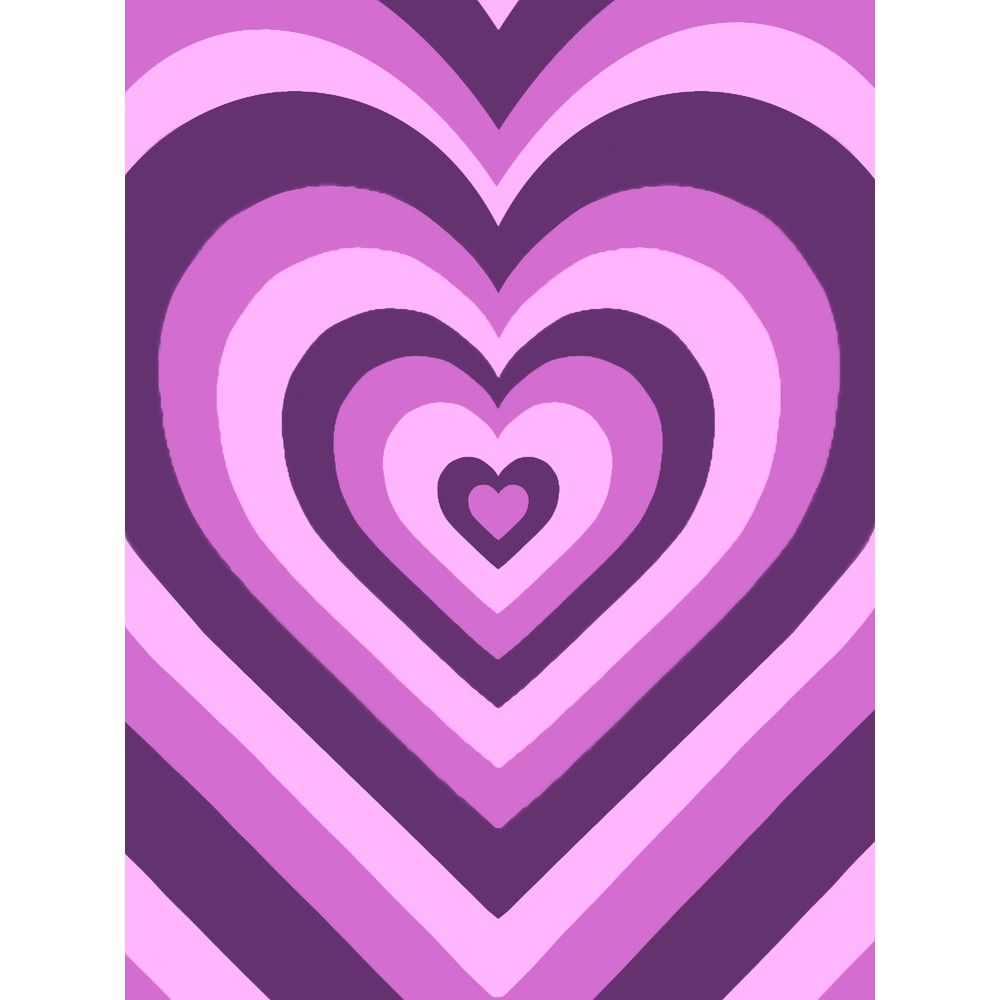 Purple heart Power Puff Girls Style Graphic .png