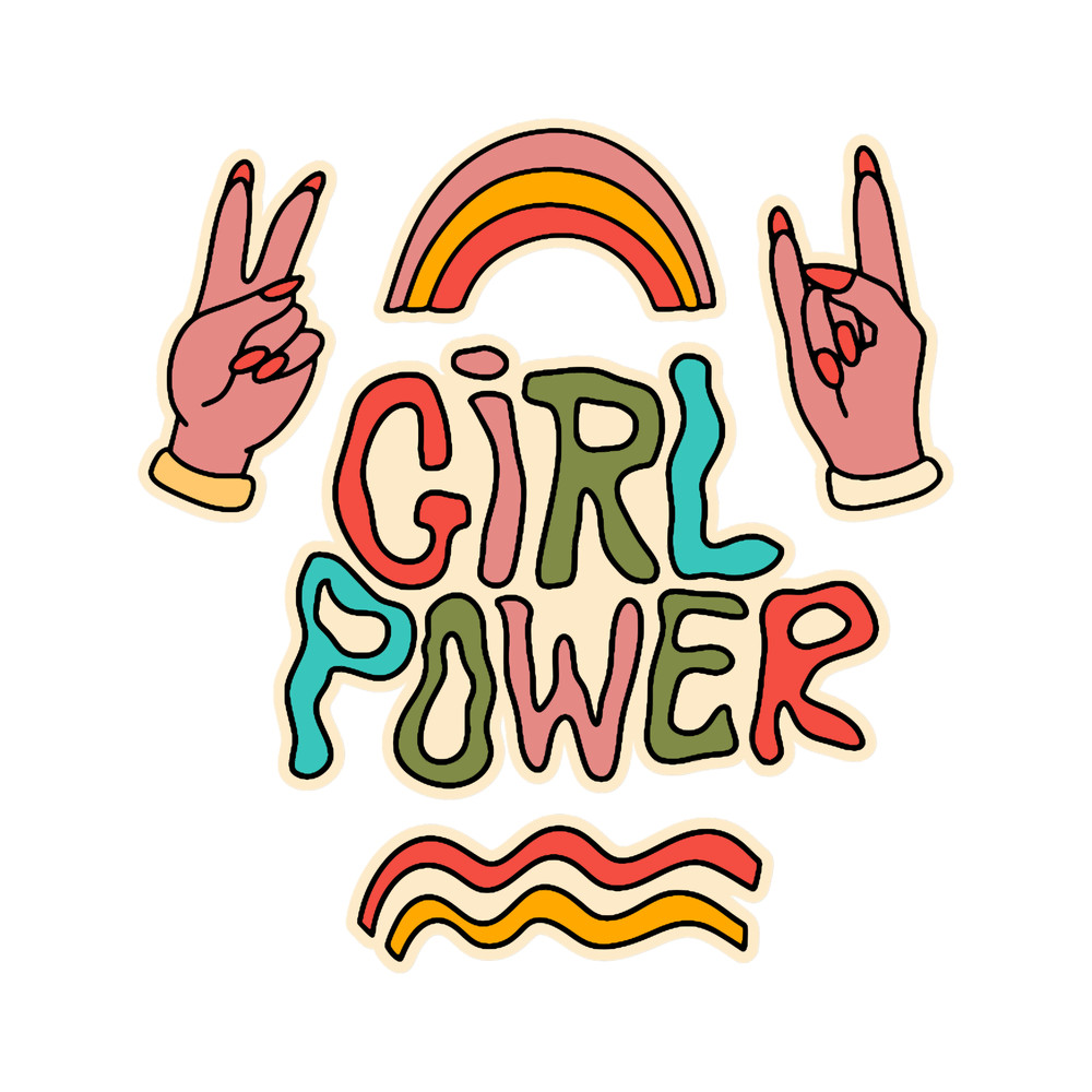 Retro Girl power tote bags.png