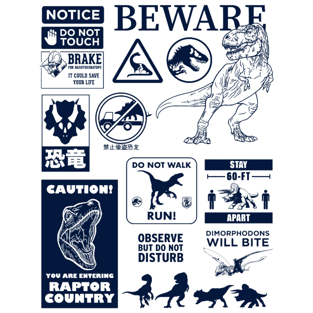 Jurassic World Dominion Dinosaur Warning Labels.png