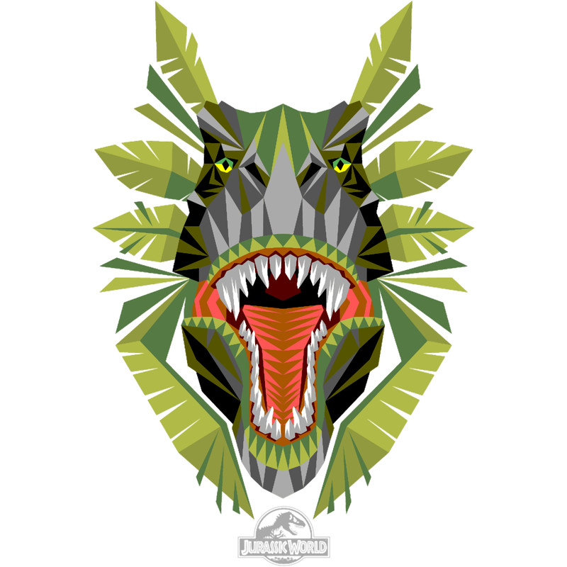 Jurassic World Geometric T-Rex .png