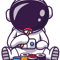 Bravery Vibrant Performance Level Cool An Astronaut Are Eating Sushi Astronaut VintageT-Shi.png