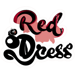 red dress as nick jonas (typography)