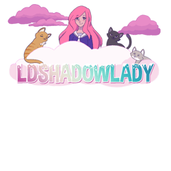 lizzie in the clouds with cats