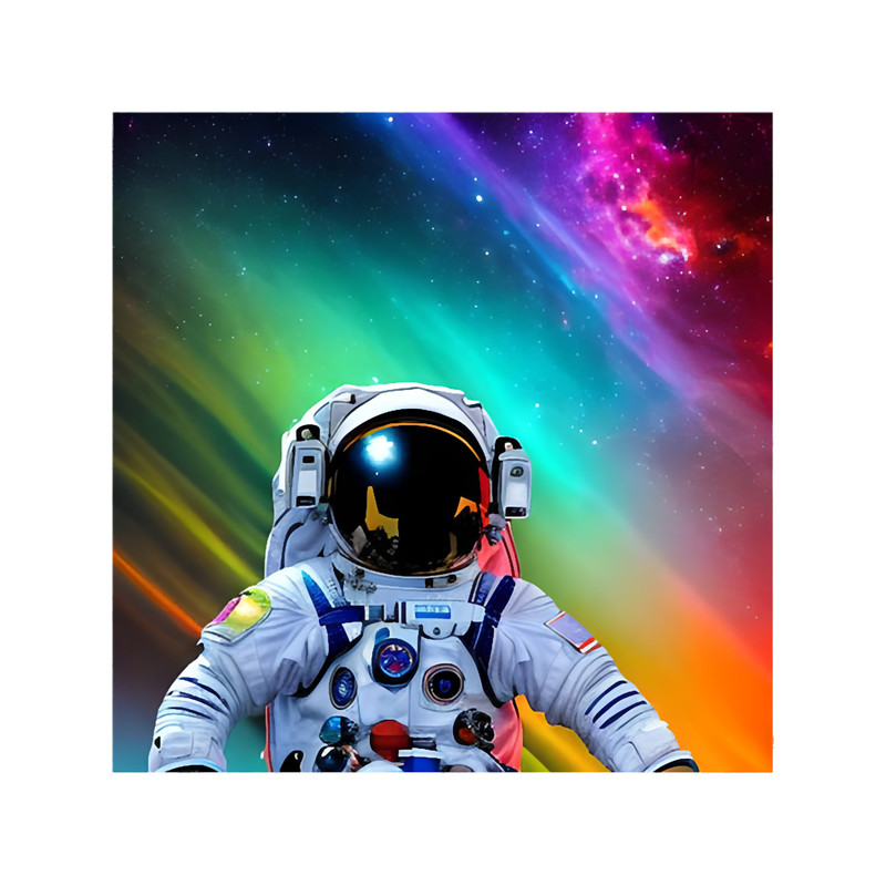 Astronaut Floating In Psychedelic Space.png