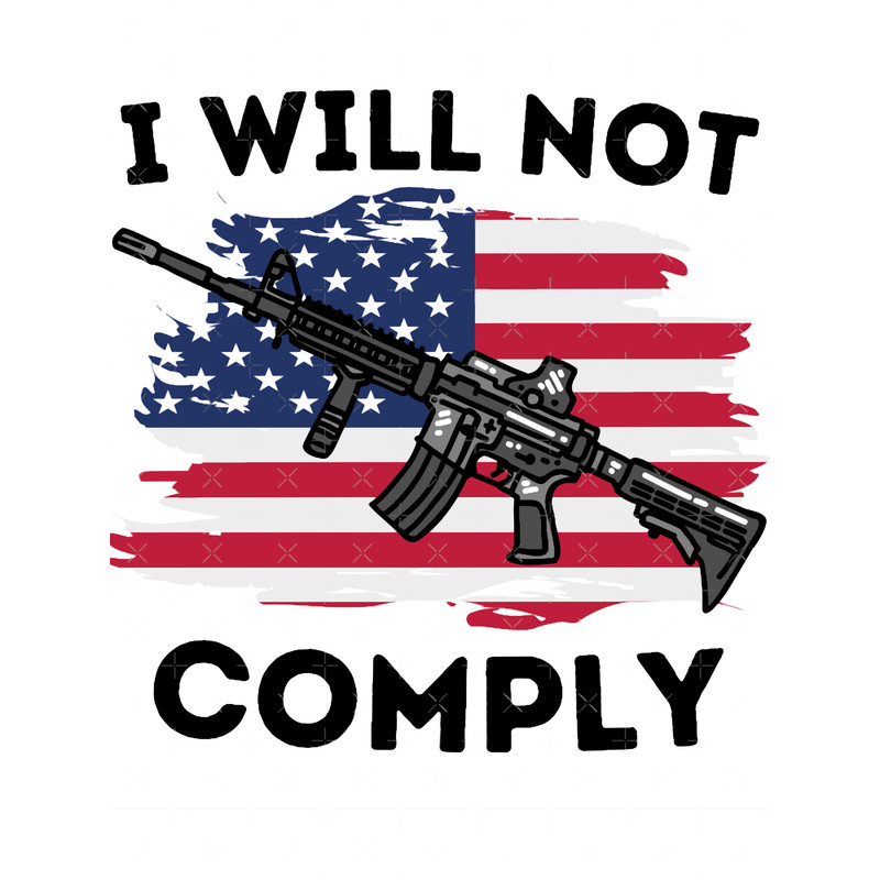 I Will Not Comply Awesome Sticker Design.png