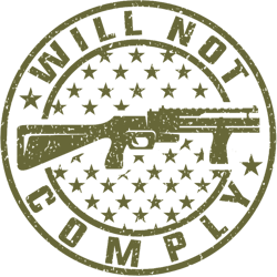 will not comply ar15 owner american flag gun rights