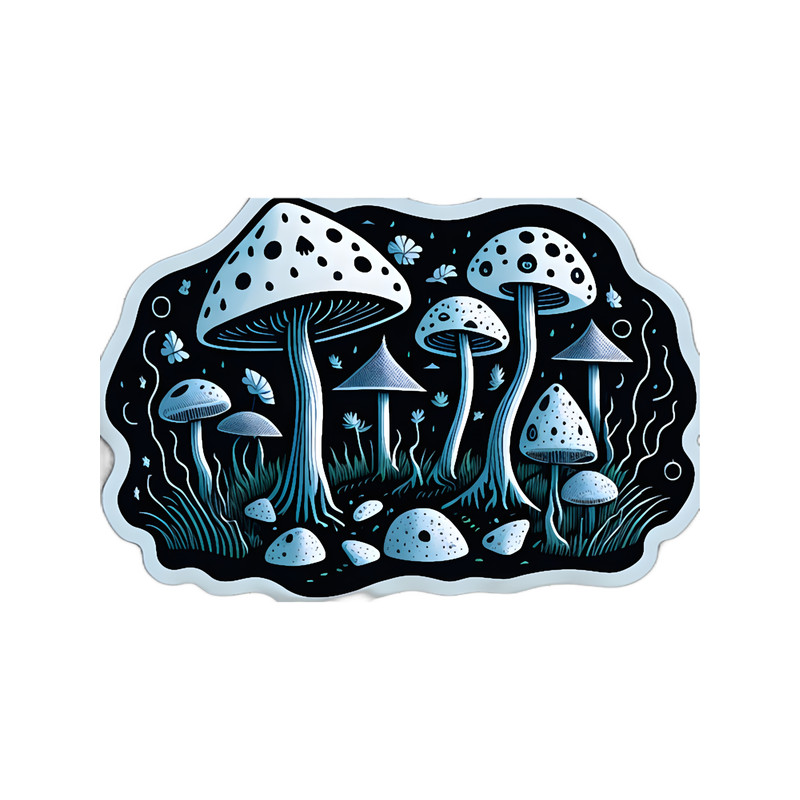 Vibrant Fungus Colorful Earthless Mushroom .png