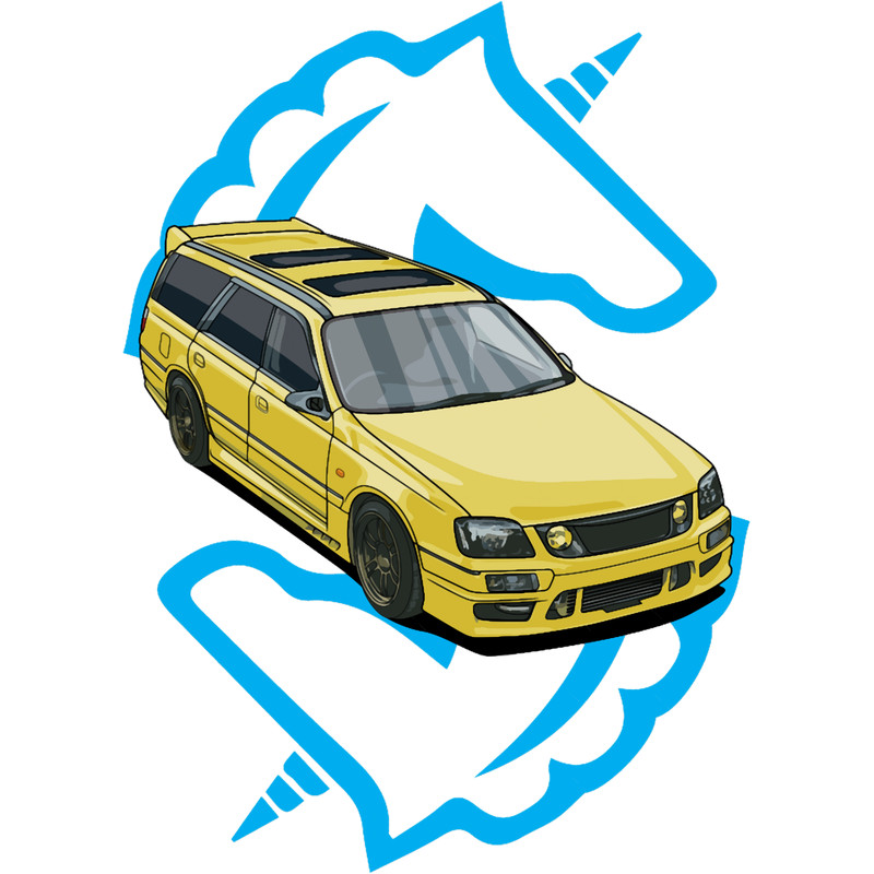 Nissan Stagea Series II RS4 S Dayz Edition Lightning Yellow.png