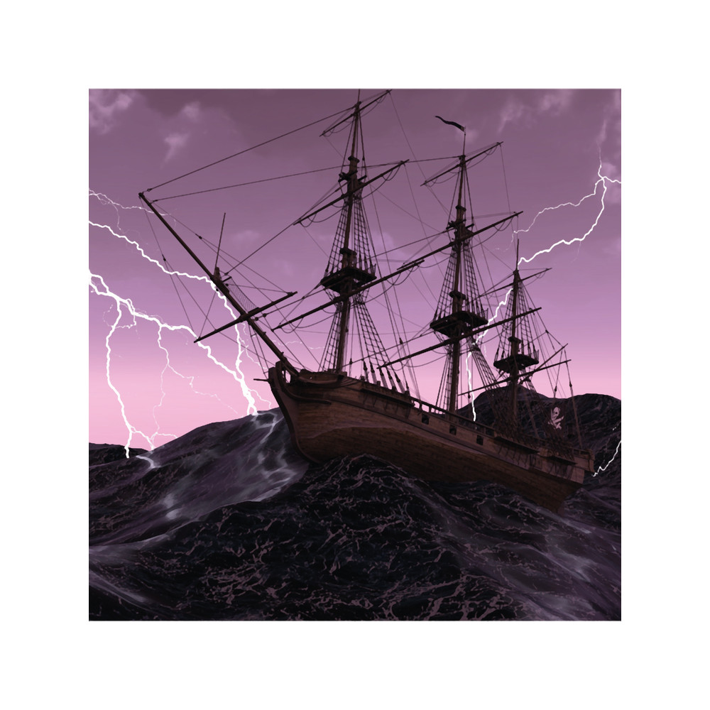 Illustration Of A Ship In A Storm .png