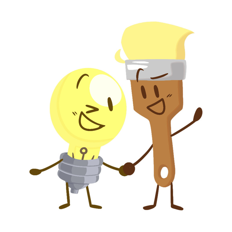 Lightbulb x Paintbrush (Inanimate Insanity) .png