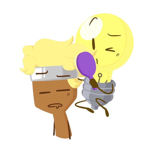 Paintbrush and Lightbulb (Inanimate Insanity) .png