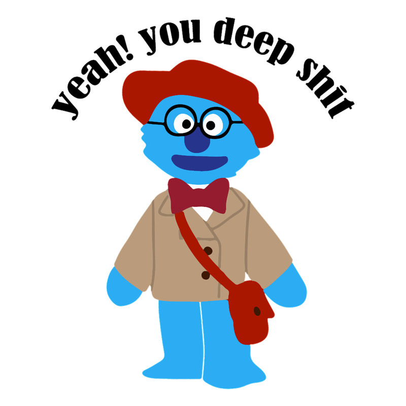 Puppet history, professor face, funny, .png