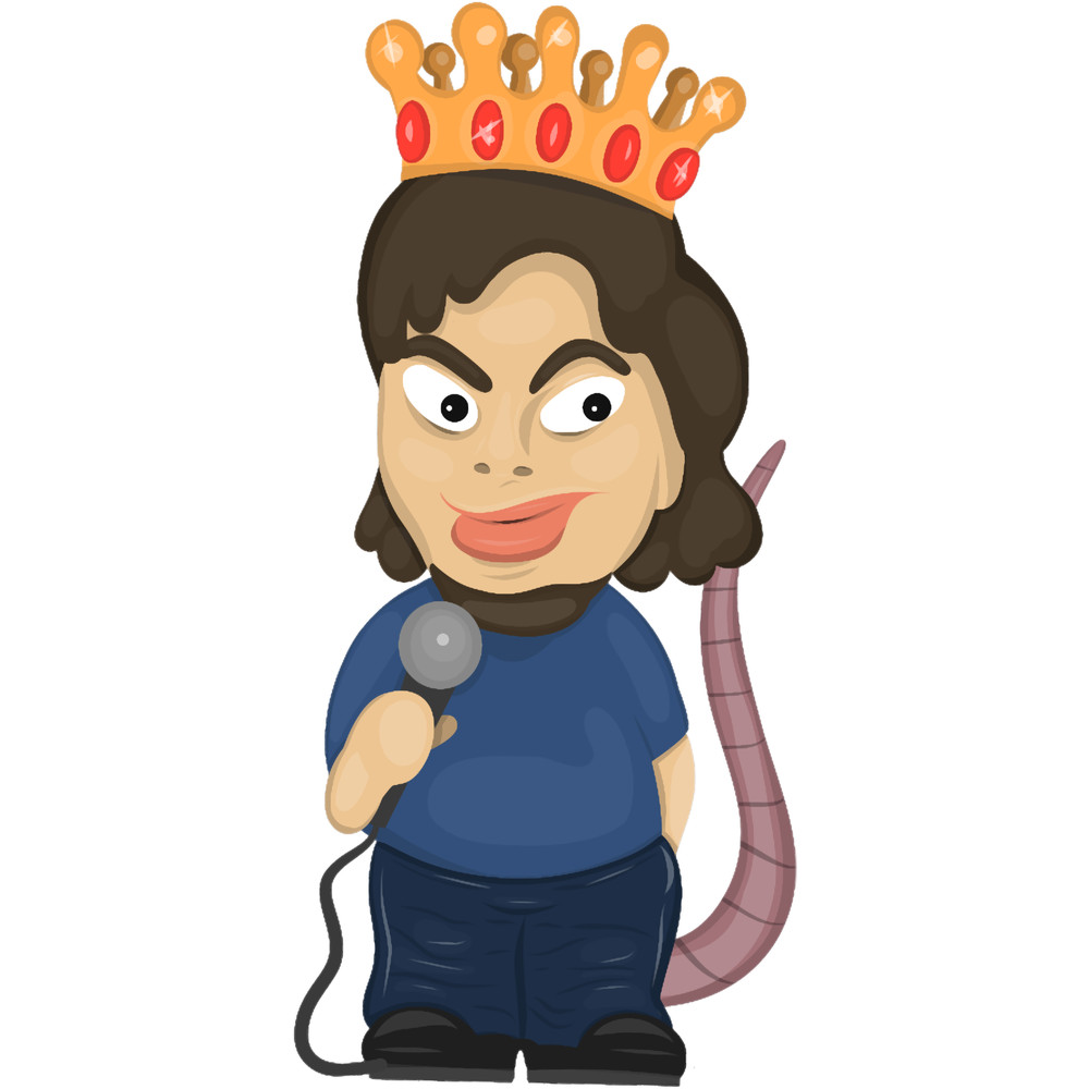 Theo Von The Rat King Illustration With Crown _amp_ Rat Tail.png