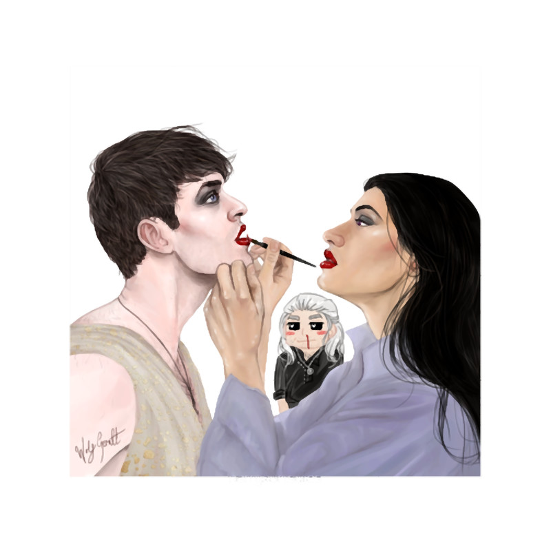 Jaskier Yennefer and Geralt ( Geraskefer ).png