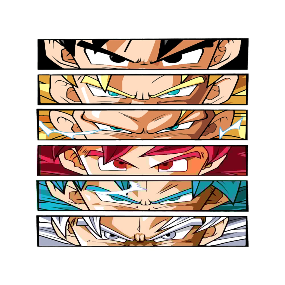 Eyes of characters from Dragonball Z Super anime Saiyan .png