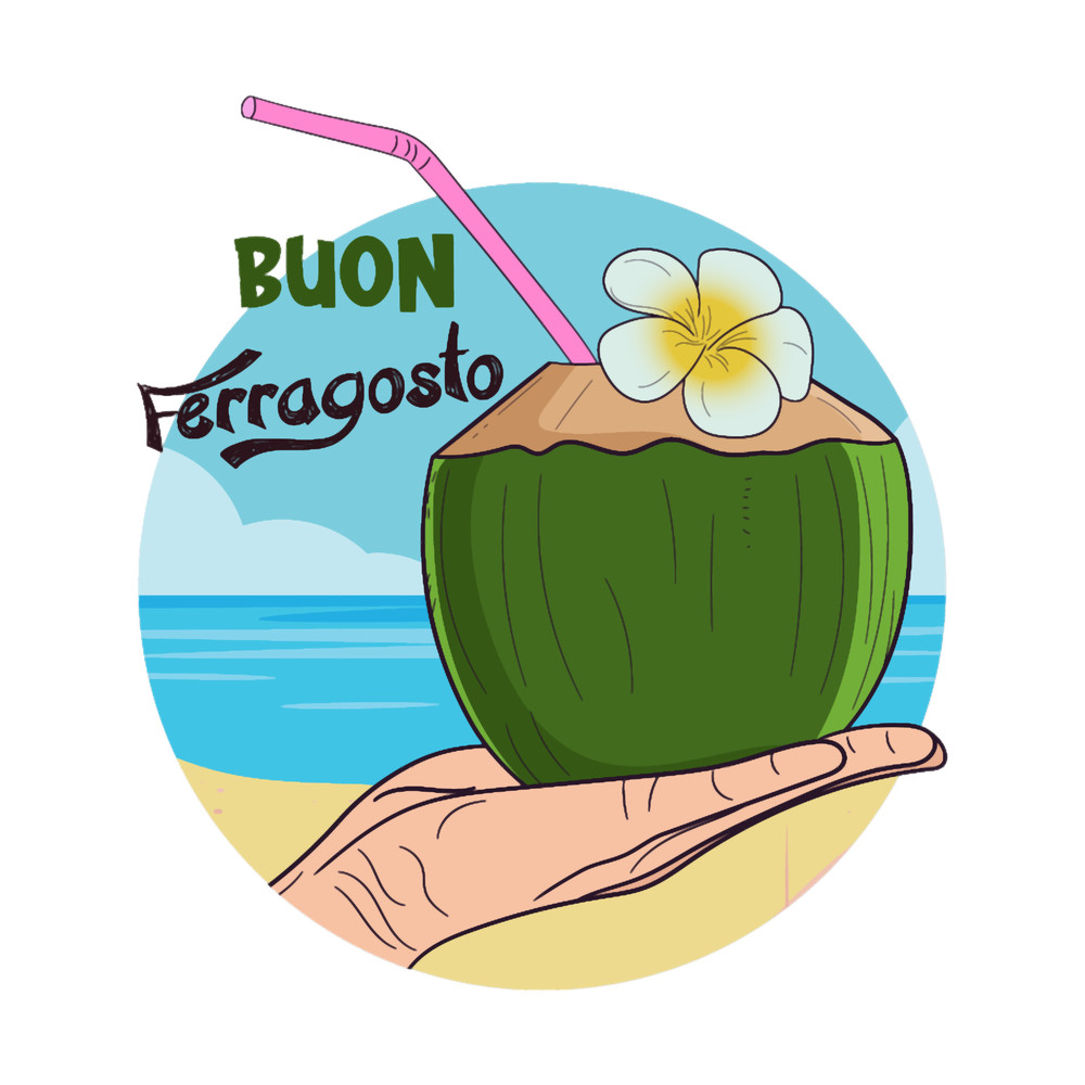 Ferragosto With Green Coconut And Flower.png