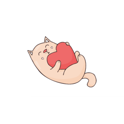 cat with the heart