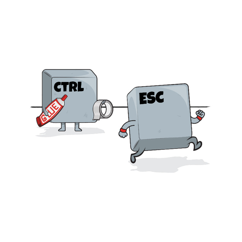 CTRL ESC Control Escape Computer Keys Funny Geek Humor.png