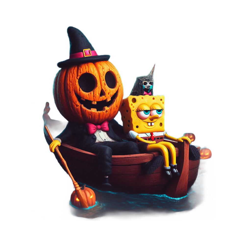 Bored SpongeBob went on a boat tour with her friend.png