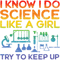 Funny Know Science Like A Girl Cool Scientific Active .png