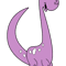 Cartoon Pink Dino Purple Dinosaur.png