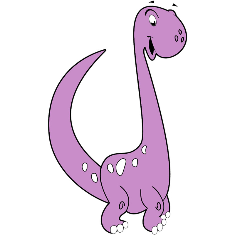 Cartoon Pink Dino Purple Dinosaur.png