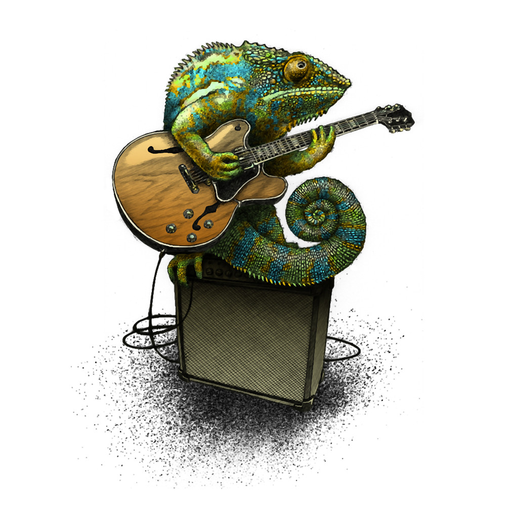 Gifts Men Chameleon Plays The Blues Plus A Few Other Colors Graphic For Fan.png