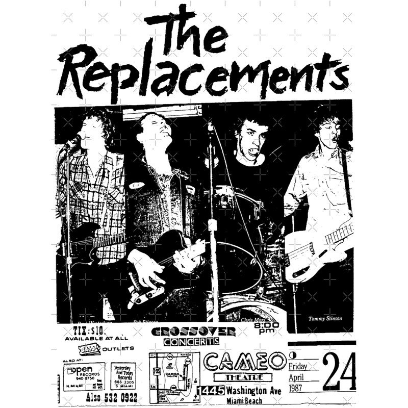 Vintage The Replacements Concert Graphic Music Art  .png