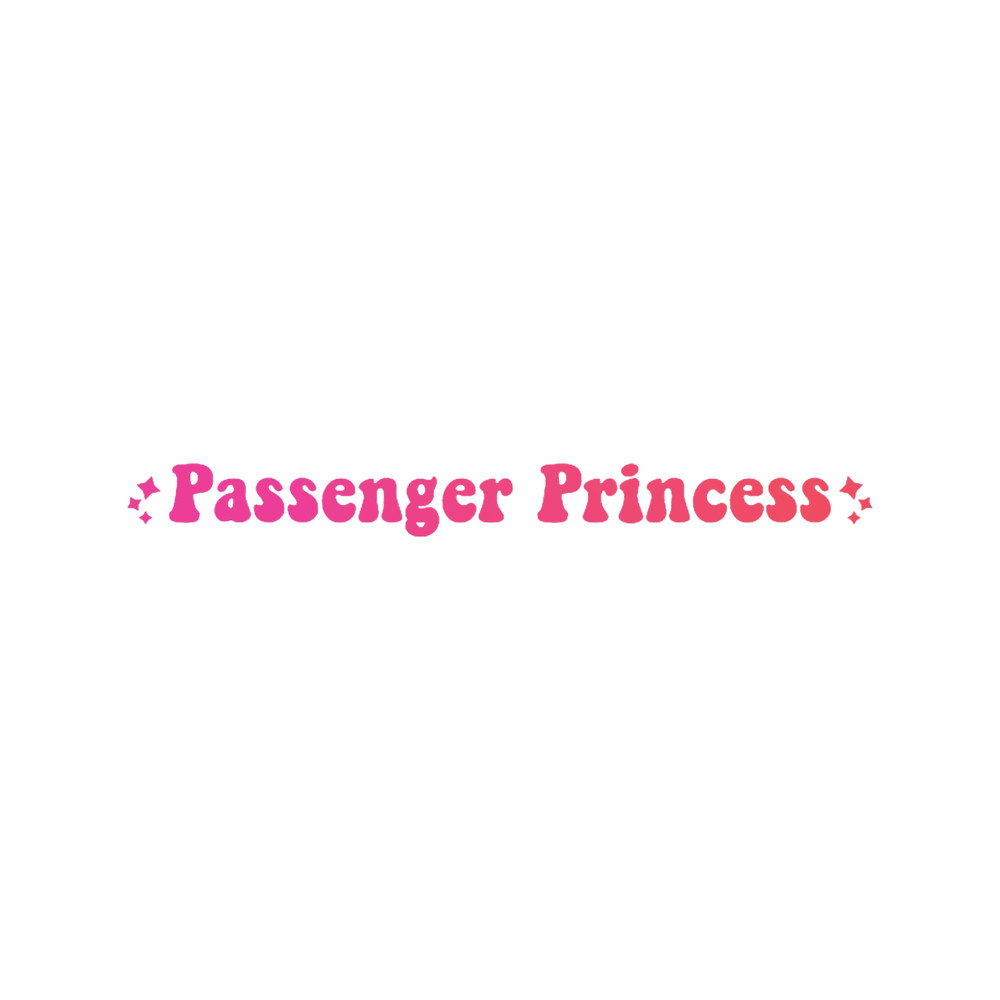 Passenger Princess Car Mirror Decal, Car Mirror , Rear View Mirror , Car Decal (2).png