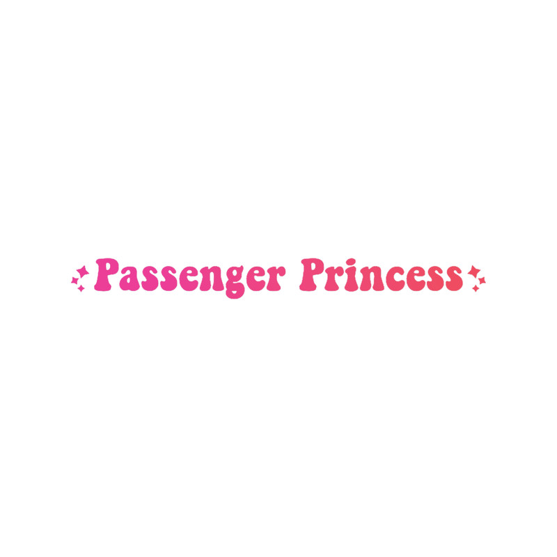 Passenger Princess Car Mirror Decal, Car Mirror , Rear View Mirror , Car Decal (2).png
