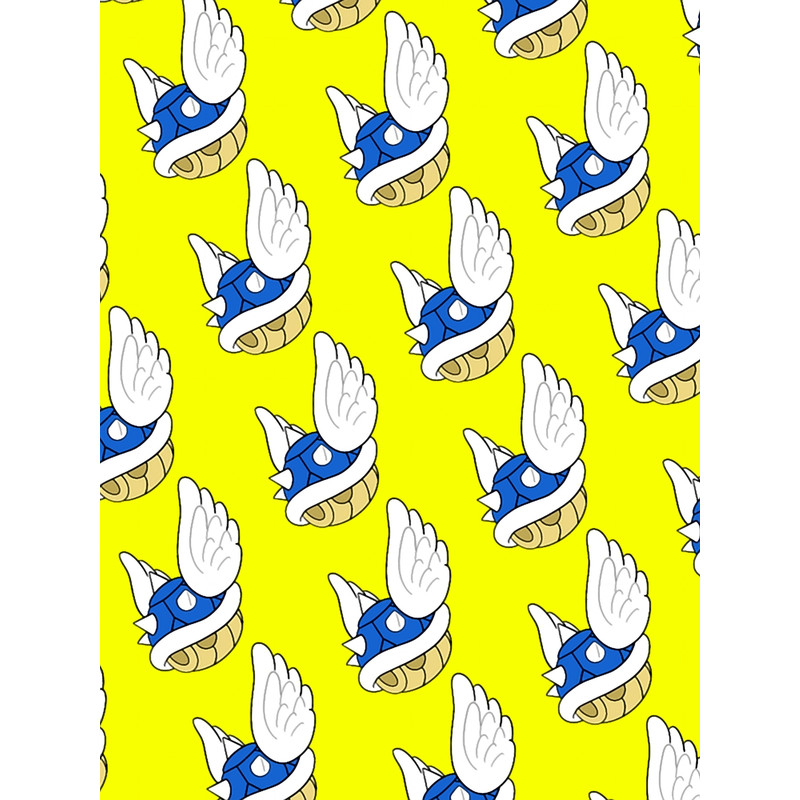 Blue Shell Yellow Pattern Graphic .png