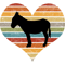 Retro vintage donkey heart .png