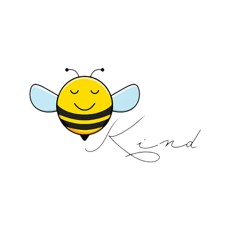 Bee kind (Be kind) funny pun gift for a bee keeper or anyone who loves bees. Promote kindness and to.png