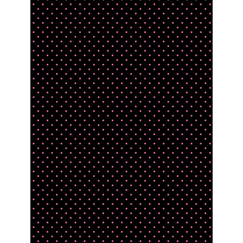 Extra Small Light Hot Pink on Black Polka Dots Graphic .png