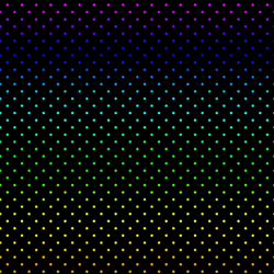Extra Small Rainbow Polka Dot on Black Graphic